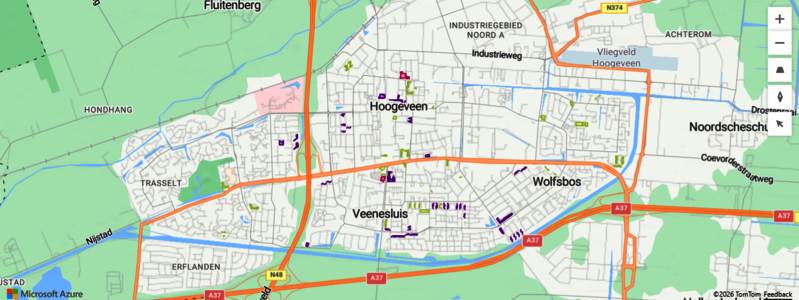 Plattegrond van Hoogeveen